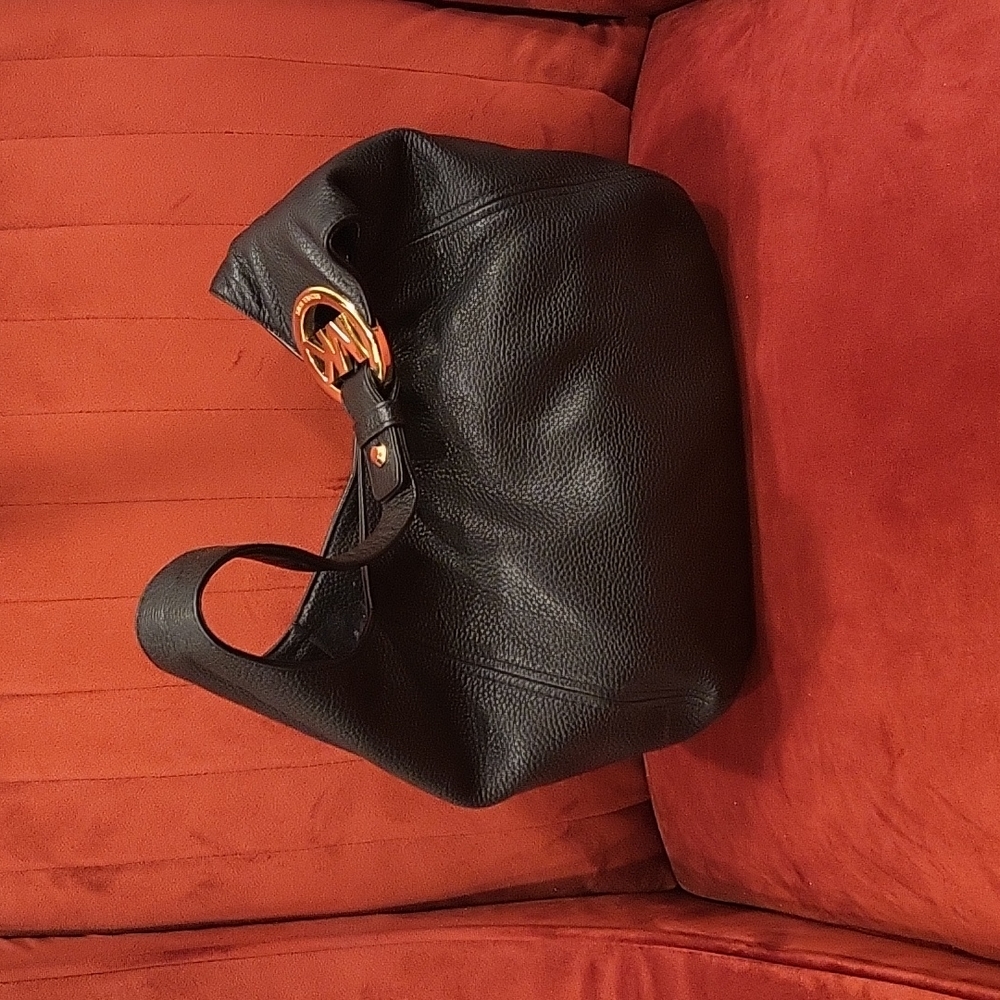 Mkors leather shoulder bag